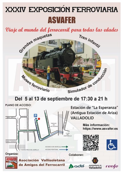 Cartel de la XXXIII Exposición Ferroviaria ASVAFER